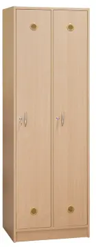 STL - 180 - 80 šatní skříň dřevěná, 2-dveřová, šatní tyč, 1800 x 800 x 500, sokl, buk royal